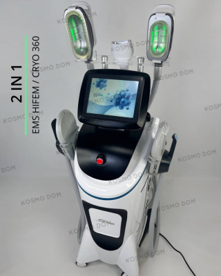 CRIOLIPOLYSIS 360 + EMS SCULPT 2in1 - Аппарат криолиполиз + EMS сжигает жир и строит мышцы